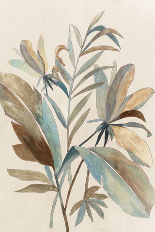 Vintage Tropics I  White Modern Wood Framed Art Print with Double Matting by Jensen, Asia