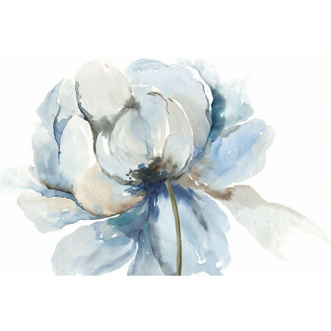 Blue Blub Flower  Gold Ornate Wood Framed Art Print with Double Matting by Jensen, Asia