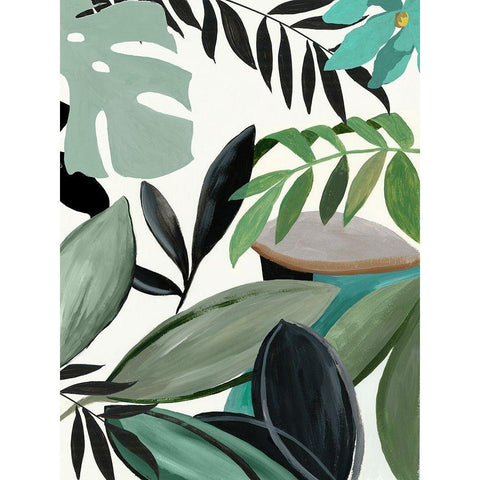 Multi Tropic I  Black Modern Wood Framed Art Print by Jensen, Asia