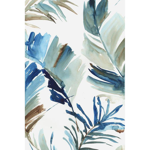 Blue Tropical Heat II  White Modern Wood Framed Art Print by Jensen, Asia