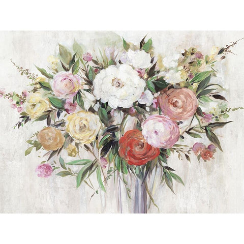 Multi Floral Black Modern Wood Framed Art Print by Jensen, Asia