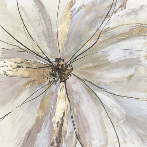 Floral Elegance White Modern Wood Framed Art Print with Double Matting by Jensen, Asia