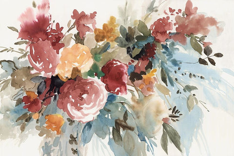 Colorful Petal Parade Black Modern Wood Framed Art Print by Jensen, Asia