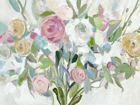 Blooming Summer Oasis Black Ornate Wood Framed Art Print with Double Matting by Jensen, Asia