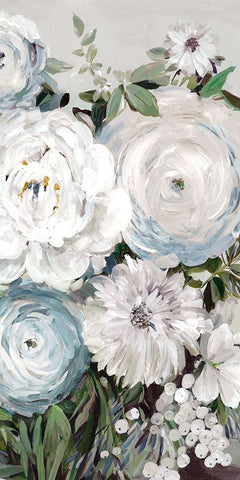 Summer Meadow Bouquet II White Modern Wood Framed Art Print with Double Matting by Jensen, Asia