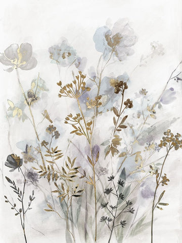 Delicate Foliage I White Modern Wood Framed Art Print with Double Matting by Jensen, Asia