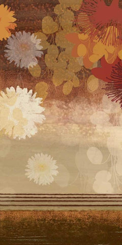 Flora White Modern Wood Framed Art Print with Double Matting by Jensen, Asia