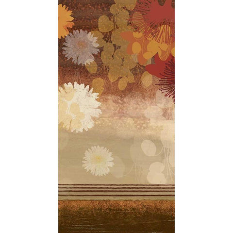 Flora Black Modern Wood Framed Art Print with Double Matting by Jensen, Asia