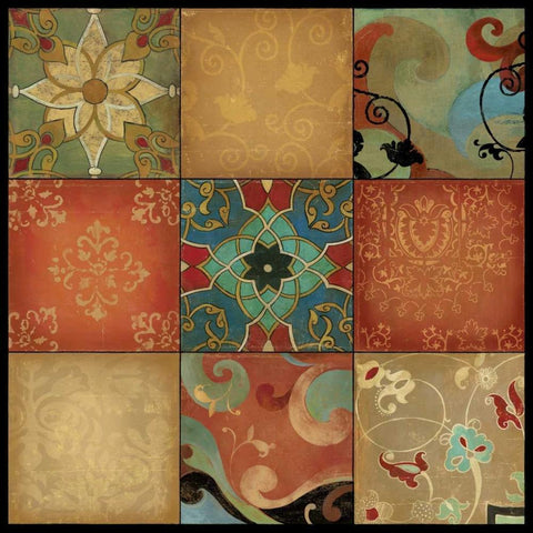 Kaleidoscope - Mini White Modern Wood Framed Art Print with Double Matting by Jensen, Asia