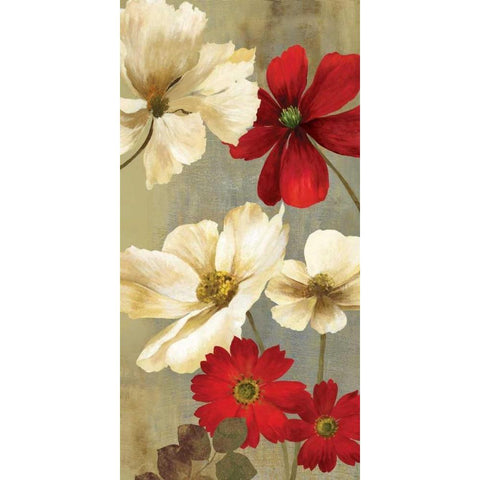 Springerle Florals I White Modern Wood Framed Art Print by Jensen, Asia
