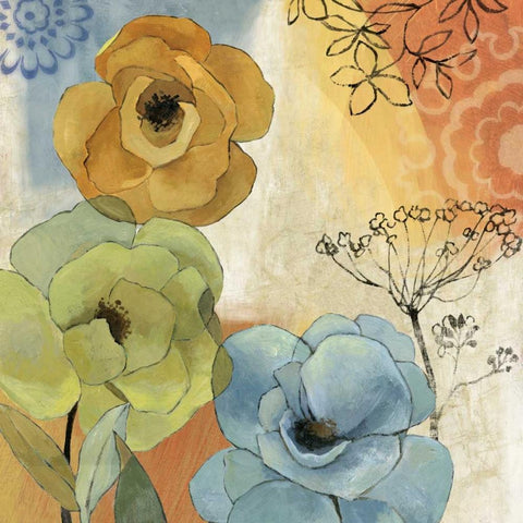 Isabelle Black Modern Wood Framed Art Print with Double Matting by Jensen, Asia