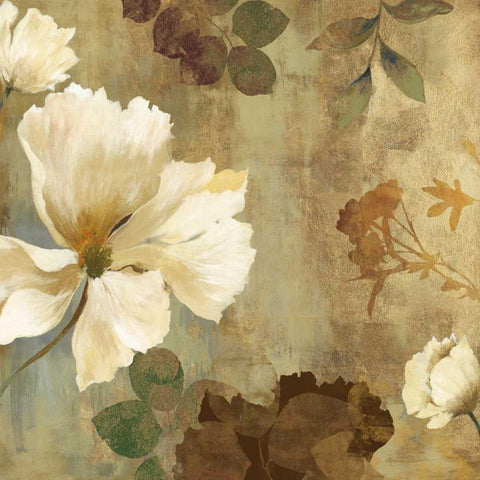 Golden Space II White Modern Wood Framed Art Print by Jensen, Asia