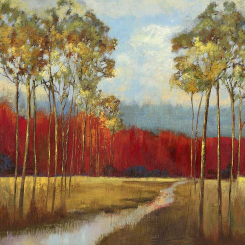 In the Horizon II - Mini Black Ornate Wood Framed Art Print with Double Matting by Jensen, Asia