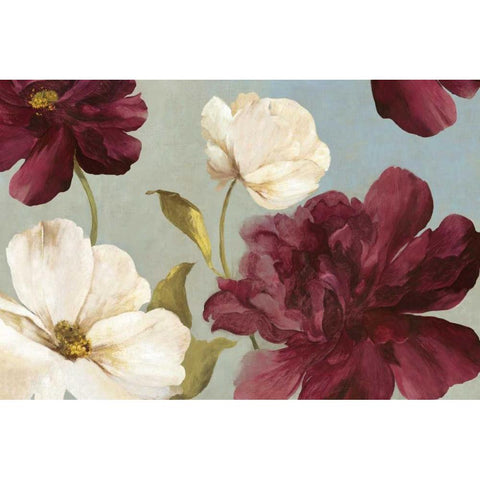 Deep Peonies II Gold Ornate Wood Framed Art Print with Double Matting by Jensen, Asia