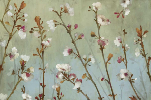 In the Wind White Modern Wood Framed Art Print with Double Matting by Jensen, Asia