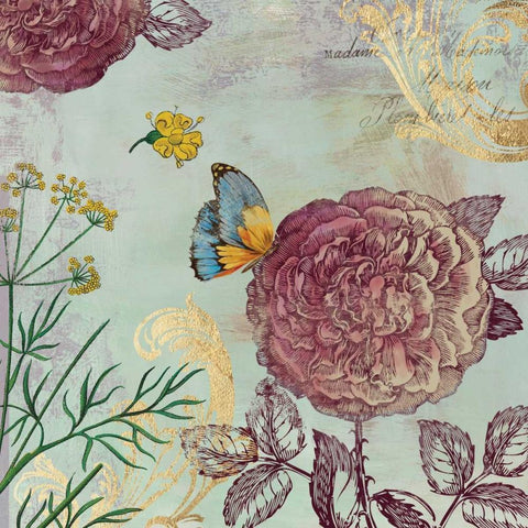 Venetian  II Gold Ornate Wood Framed Art Print with Double Matting by Jensen, Asia