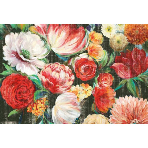 Lush Floral I - Mini Black Modern Wood Framed Art Print with Double Matting by Jensen, Asia