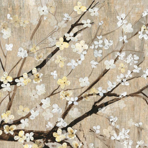 Pearls in Bloom II - Mini Gold Ornate Wood Framed Art Print with Double Matting by Jensen, Asia