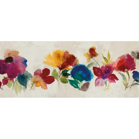 Floral Dance I - Mini Black Modern Wood Framed Art Print by Jensen, Asia