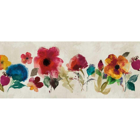 Floral Dance II - Mini White Modern Wood Framed Art Print by Jensen, Asia