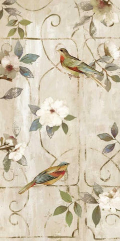 Lattice I Black Ornate Wood Framed Art Print with Double Matting by Jensen, Asia