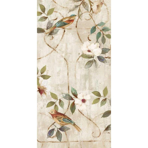 Lattice II Gold Ornate Wood Framed Art Print with Double Matting by Jensen, Asia