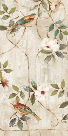 Lattice II Black Ornate Wood Framed Art Print with Double Matting by Jensen, Asia