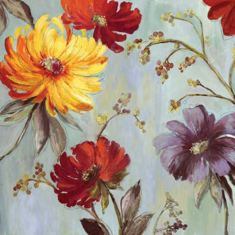 Field Flowers II - Mini Black Modern Wood Framed Art Print by Jensen, Asia