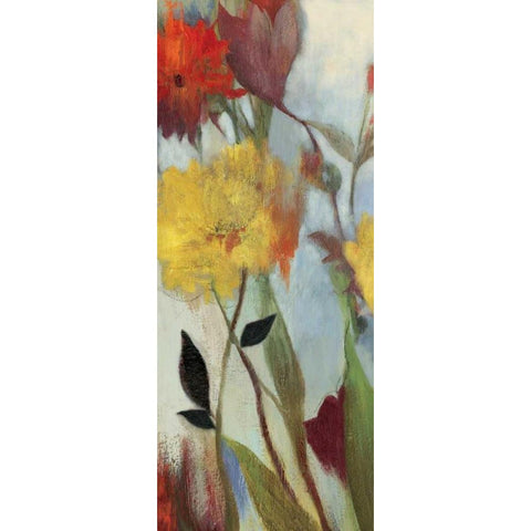 Floral Medley I - Mini Black Modern Wood Framed Art Print with Double Matting by Jensen, Asia
