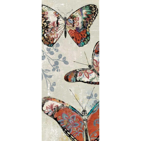 Flight of Fancy II - Mini Gold Ornate Wood Framed Art Print with Double Matting by Jensen, Asia