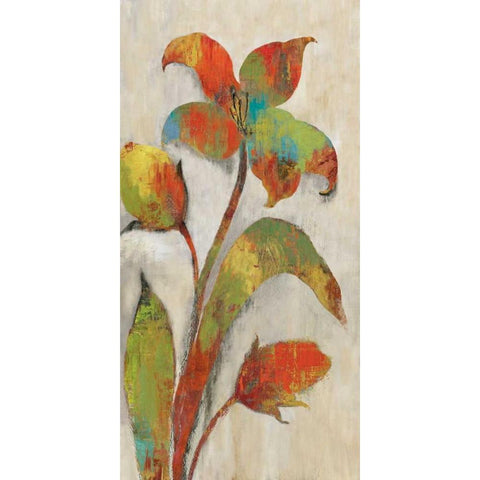 Tigerlilies I White Modern Wood Framed Art Print by Jensen, Asia