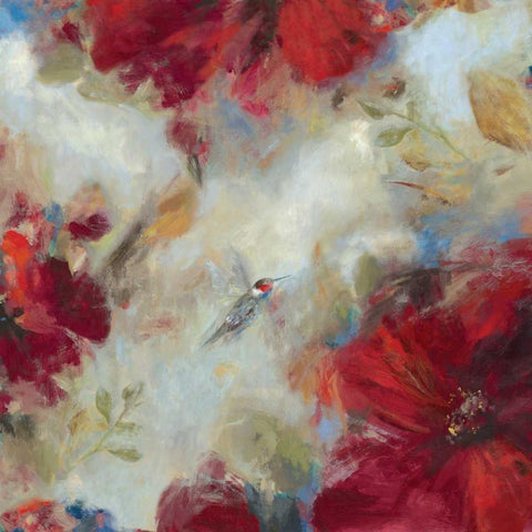 Hummingbird I White Modern Wood Framed Art Print by Jensen, Asia