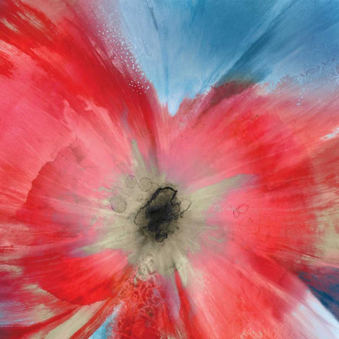 Aflame I White Modern Wood Framed Art Print by Jensen, Asia