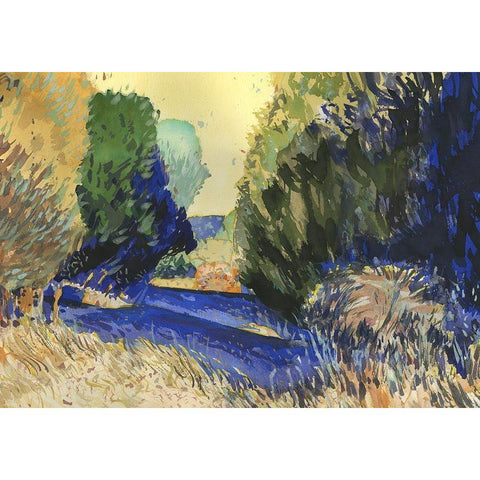Albion Cedars Black Modern Wood Framed Art Print by Kelley, Brian