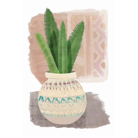 Florero Viejo I White Modern Wood Framed Art Print by Kouta, Flora