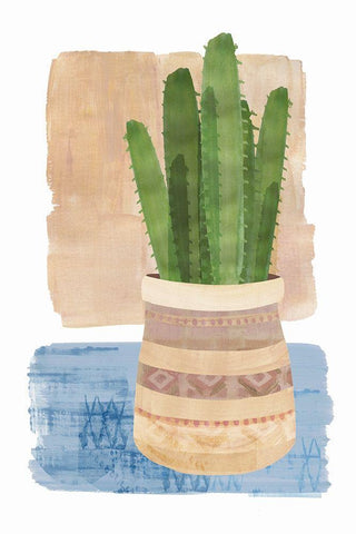 Florero Viejo II White Modern Wood Framed Art Print with Double Matting by Kouta, Flora