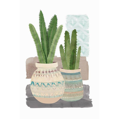 Florero Viejo III White Modern Wood Framed Art Print by Kouta, Flora