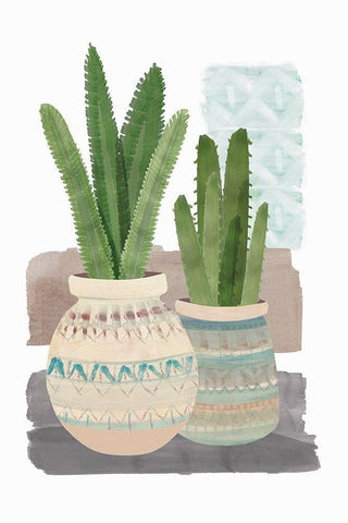 Florero Viejo III Black Ornate Wood Framed Art Print with Double Matting by Kouta, Flora