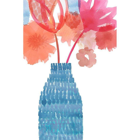 Uplifted II White Modern Wood Framed Art Print by Kouta, Flora