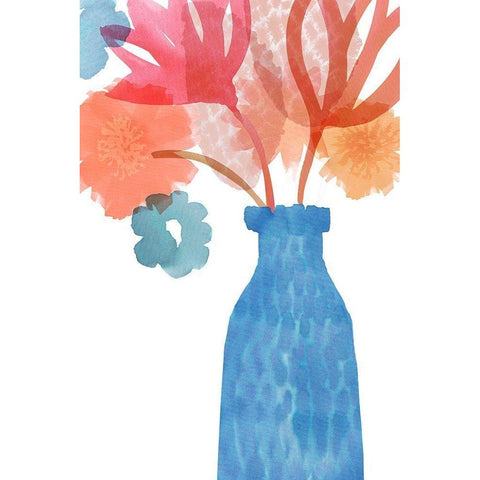 Uplifted III Gold Ornate Wood Framed Art Print with Double Matting by Kouta, Flora