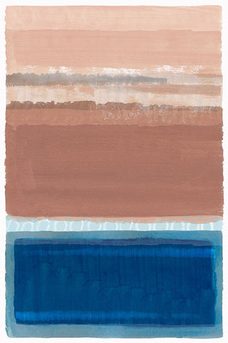On the Blue Horizon I Black Modern Wood Framed Art Print by Kouta, Flora