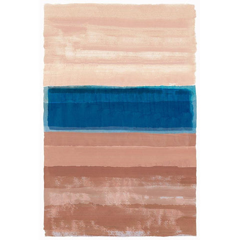 On the Blue Horizon II Black Modern Wood Framed Art Print by Kouta, Flora