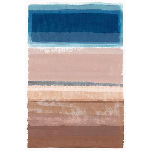 On the Blue Horizon III Gold Ornate Wood Framed Art Print with Double Matting by Kouta, Flora