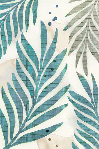Limewash Palm III White Modern Wood Framed Art Print with Double Matting by Kouta, Flora