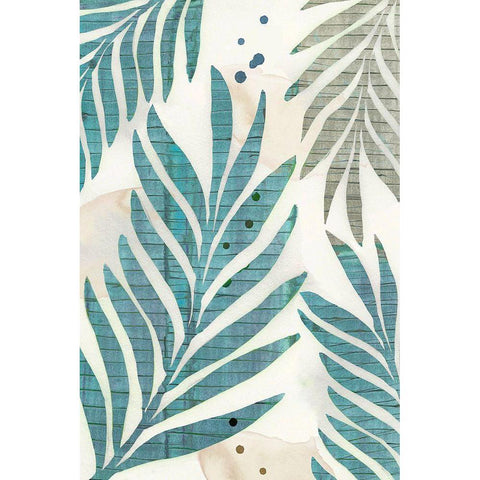Limewash Palm III Black Modern Wood Framed Art Print with Double Matting by Kouta, Flora