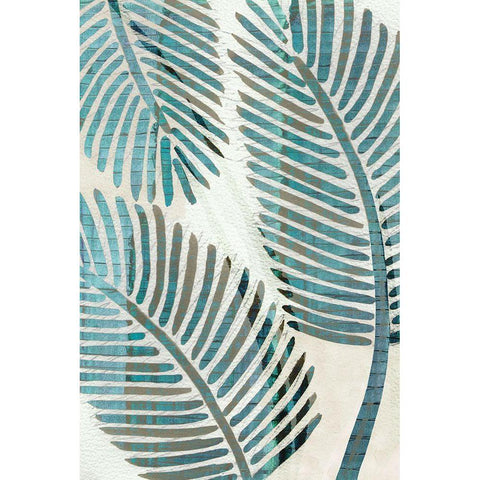 Limewash Palm IV White Modern Wood Framed Art Print by Kouta, Flora
