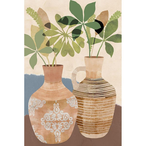 Boho Still Life II Black Modern Wood Framed Art Print by Kouta, Flora