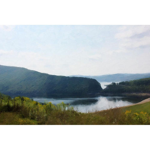 Misty Morning Black Modern Wood Framed Art Print with Double Matting by Curinga, Kim