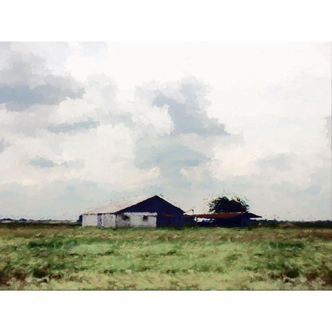 Abandoned Black Modern Wood Framed Art Print with Double Matting by Curinga, Kim