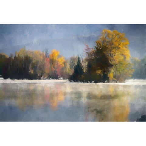 Lake Colors Black Modern Wood Framed Art Print with Double Matting by Curinga, Kim